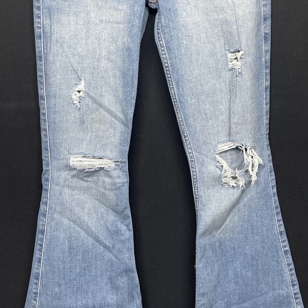 Hollister Jeans 3R Women 26 x 31 High Rise Flare Light Wash Retro Boho Festival - Picture 5 of 12